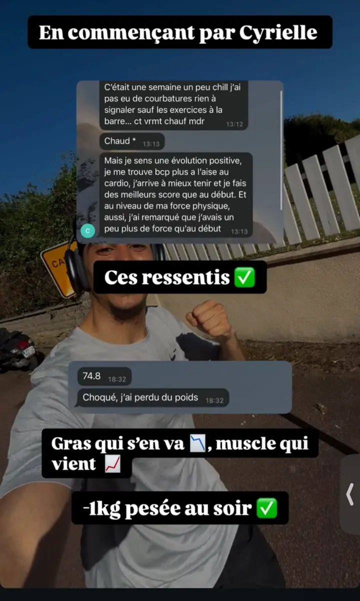 Story : les ressentis de Cyrielle, moins 1 kg à la pesée
