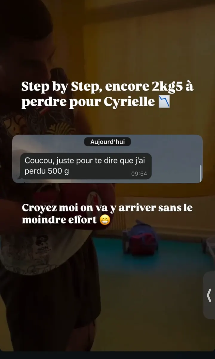 Story : encore 2,5 kg à perdre pour Cyrielle