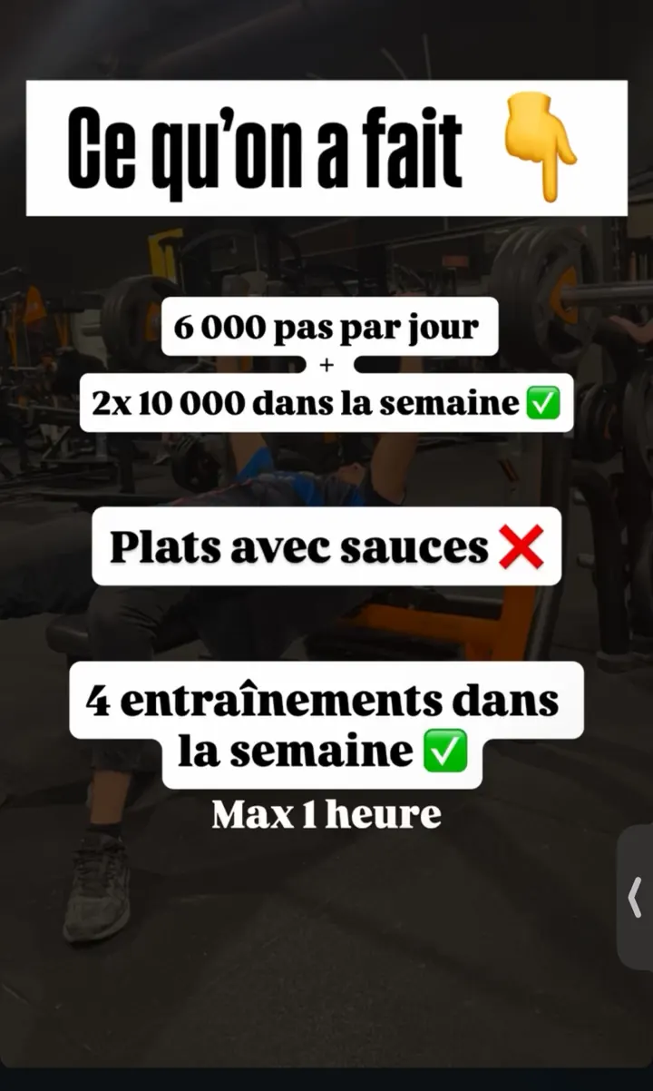 Story : ce qu'on a fait, 6 000 pas par jour et 4 entraînements par semaine